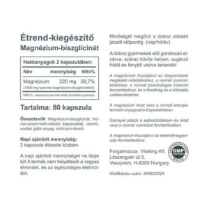 Vitaking Magnézium Biszglicinát kapszula - 80db - Image 2