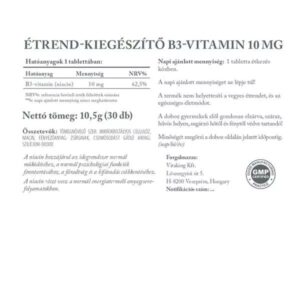 Vitaking Niacin (B3-vitamin) tabletta - 30db 3 Vitaking Niacin (B3-vitamin) tabletta - 30db - Image 2