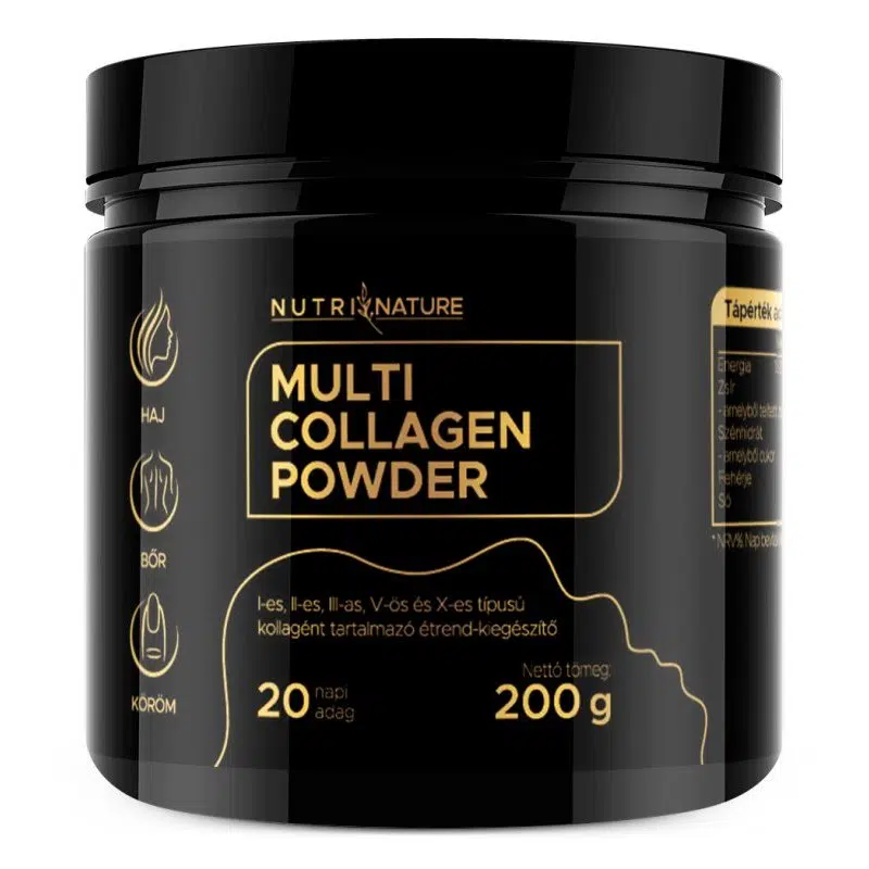 Nutri Nature Multi Kollagén por - 5 féle kollagénnel ízesítetlen - 200g 1 Nutri Nature Multi Kollagén por - 5 féle kollagénnel ízesítetlen - 200g