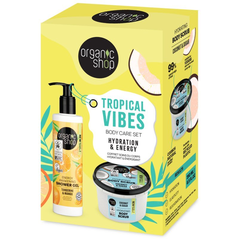 Organic Shop Trópusi hangulat - Hidratáló és energetizáló testápoló szett - 250ml+280ml 1 Organic Shop Trópusi hangulat - Hidratáló és energetizáló testápoló szett - 250ml+280ml