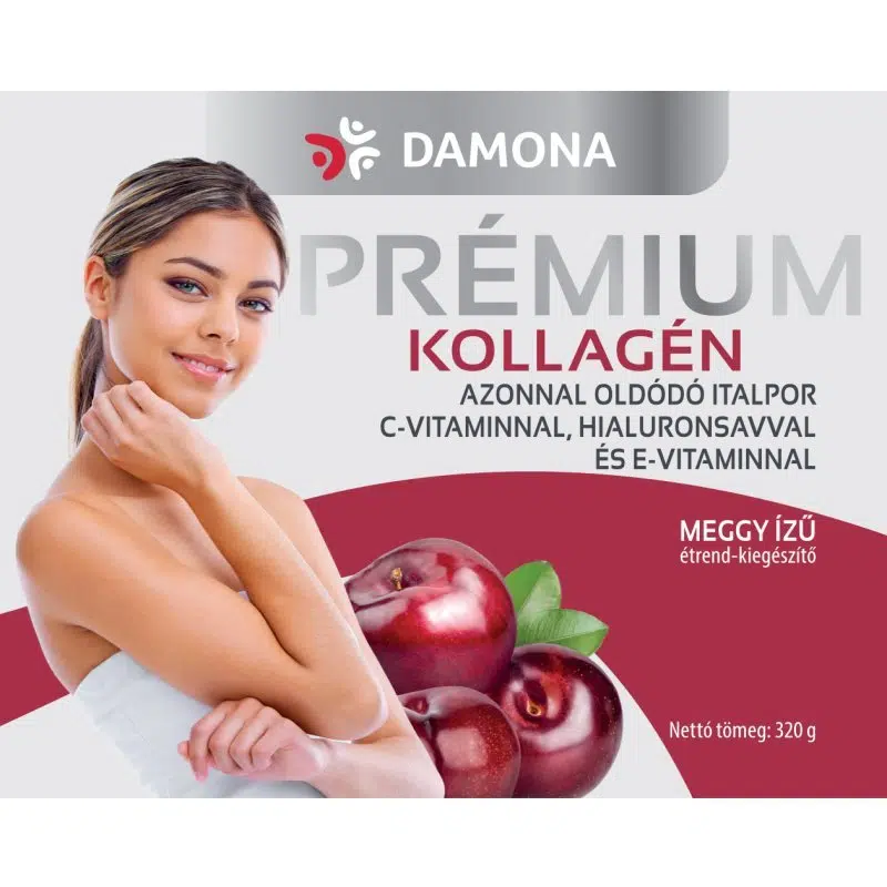 Damona Prémium Kollagén meggy ízű italpor - 320g 1 Damona Prémium Kollagén meggy ízű italpor - 320g