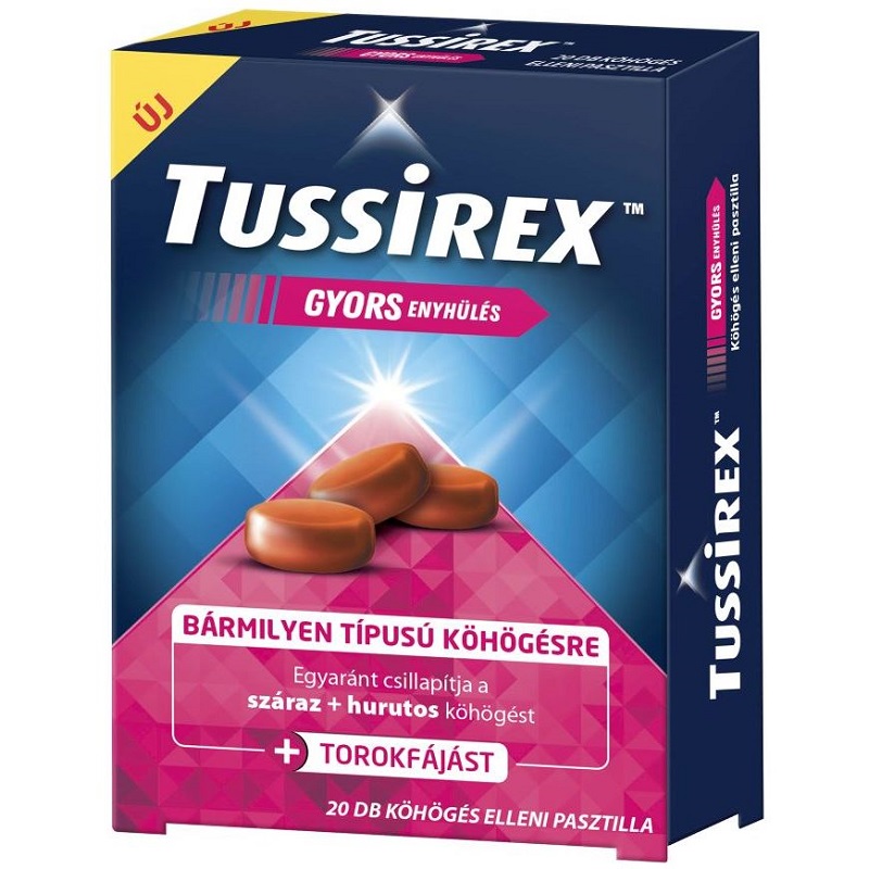 Tussirex Köhögés elleni pasztilla - 20db 1 Tussirex Köhögés elleni pasztilla - 20db