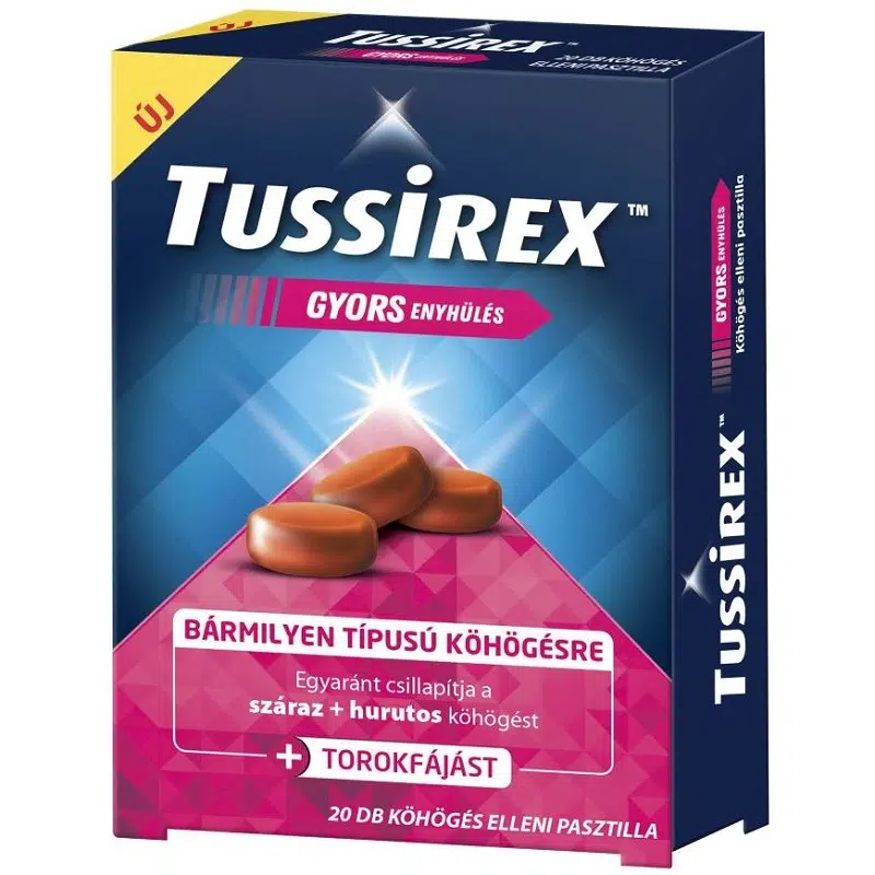 Tussirex Köhögés elleni pasztilla - 20db 1 Tussirex Köhögés elleni pasztilla - 20db