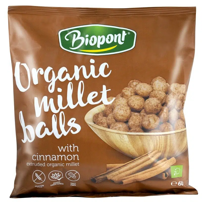 Biopont Extrudált kölesgolyó fahéjas - 60g 1 Biopont Extrudált kölesgolyó fahéjas - 60g