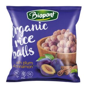 Biopont Extrudált Rizsgolyó szilvával és fahéjjal - 55g