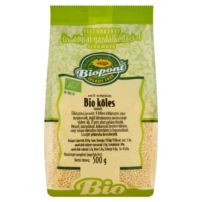 Biopont Bio Hántolt Köles - 500g 1 Biopont Bio Hántolt Köles - 500g