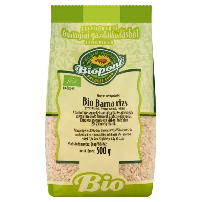 Biopont Barnarizs, gyorsfőzésű, hosszú szemű - 500g 1 Biopont Barnarizs, gyorsfőzésű, hosszú szemű - 500g