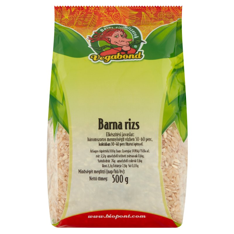 Biopont Vegabond Barna rizs - 500g 1 Biopont Vegabond Barna rizs - 500g