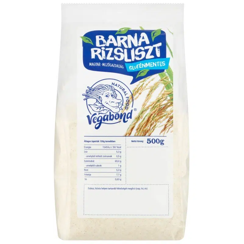 Biopont Vegabond Barna rizsliszt - 500g 1 Biopont Vegabond Barna rizsliszt - 500g
