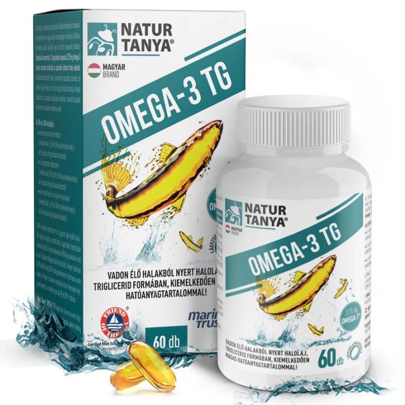 Natur Tanya Omega-3 TG - Vadvízi halolaj kapszula - 60db 1 Natur Tanya Omega-3 TG - Vadvízi halolaj kapszula - 60db