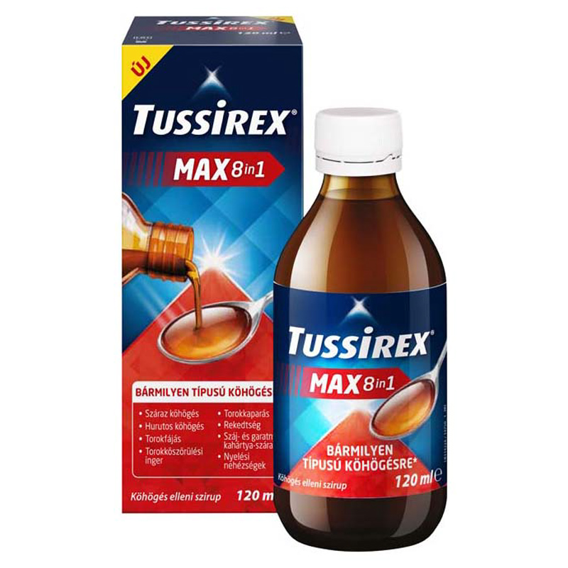 Tussirex MAX 8in1 köhögés elleni szirup - 120ml 1 Tussirex MAX 8in1 köhögés elleni szirup - 120ml