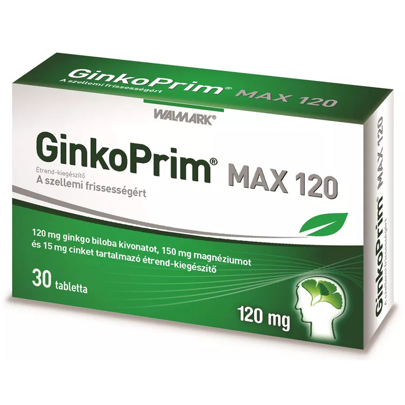 Walmark Ginkoprim Max 120mg tabletta - 30db 1 Walmark Ginkoprim Max 120mg tabletta - 30db