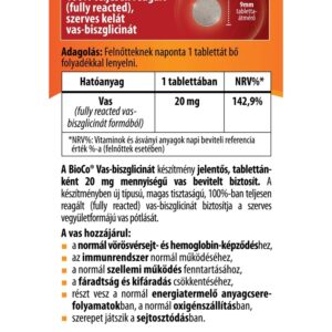 BioCo Vas-biszglicinát tabletta - 60db 3 BioCo Vas-biszglicinát tabletta - 60db - Image 2