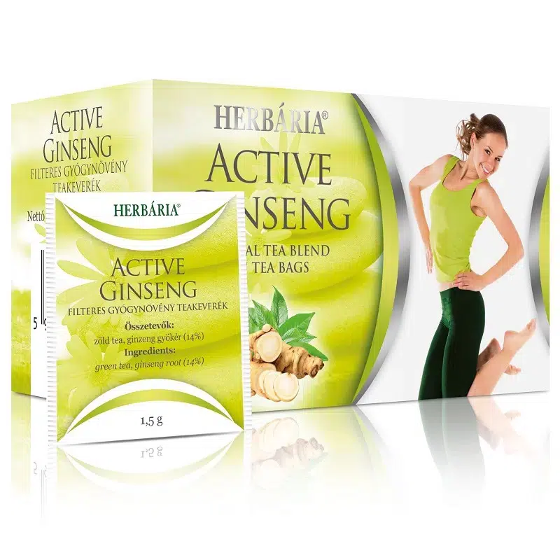 Herbária Aktív ginseng (ginzeng) tea - 20 filter 1 Herbária Aktív ginseng (ginzeng) tea - 20 filter