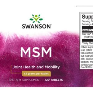 Swanson MSM tabletta - 120db 3 Swanson MSM tabletta - 120db - Image 2
