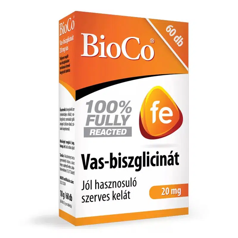 BioCo Vas-biszglicinát tabletta - 60db 1 BioCo Vas-biszglicinát tabletta - 60db