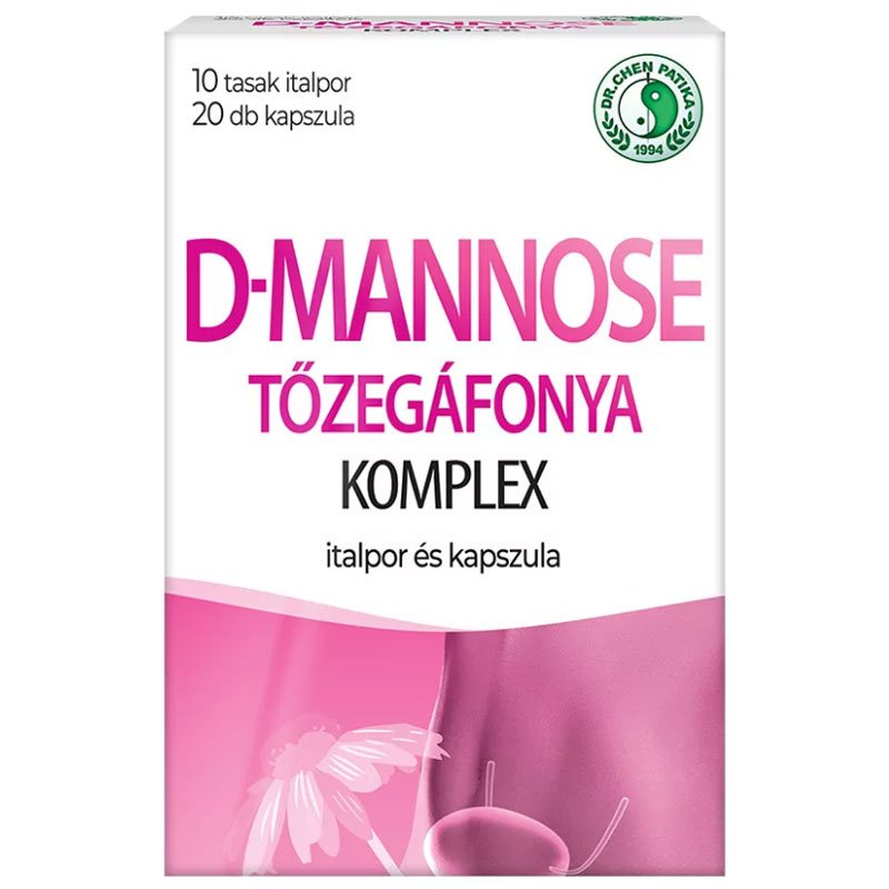 Dr. Chen D-Mannose Tőzegáfonya Komplex italpor+kapszula - 10 tasak+20db kapszula 1 Dr. Chen D-Mannose Tőzegáfonya Komplex italpor+kapszula - 10 tasak+20db kapszula