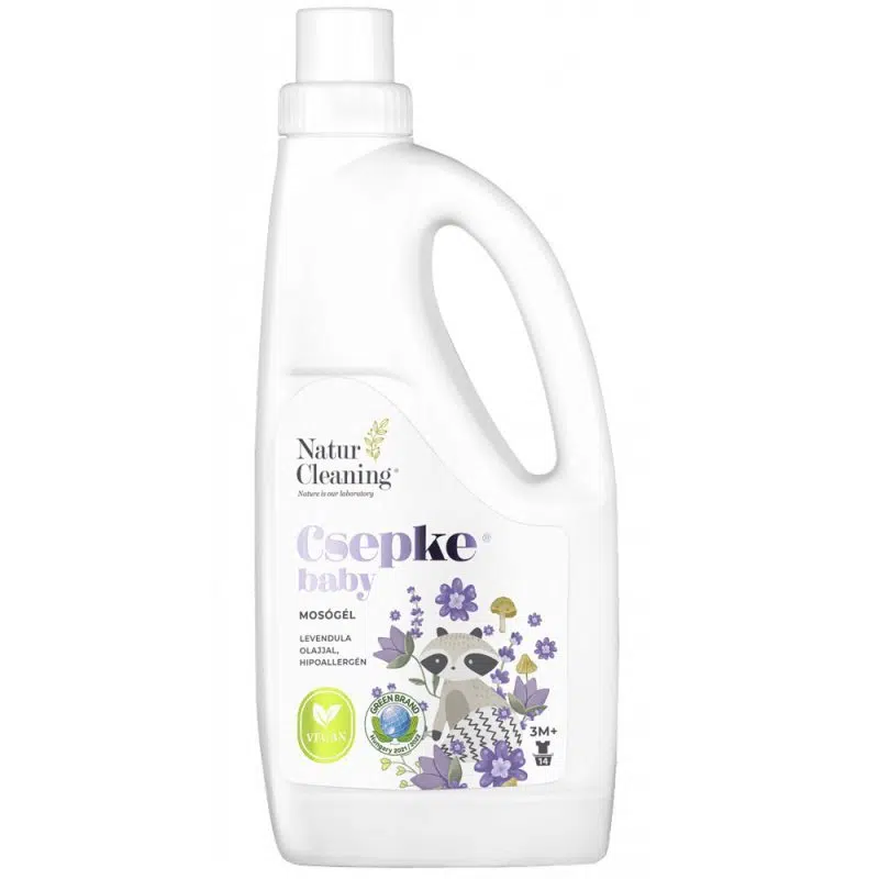 NaturCleaning Csepke Baby mosógél levendula olajjal 3m+ - 1000ml 1 NaturCleaning Csepke Baby mosógél levendula olajjal 3m+ - 1000ml