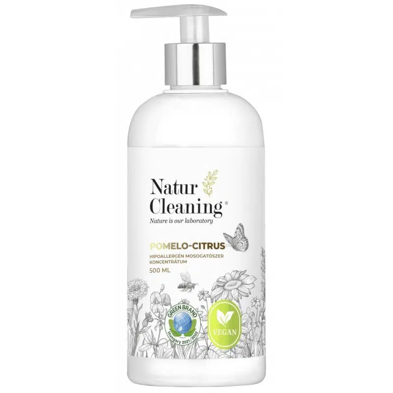 NaturCleaning Pomelo-Citrus Hipoallergén mosogatószer koncentrátum pumpás - 500ml 1 NaturCleaning Pomelo-Citrus Hipoallergén mosogatószer koncentrátum pumpás - 500ml
