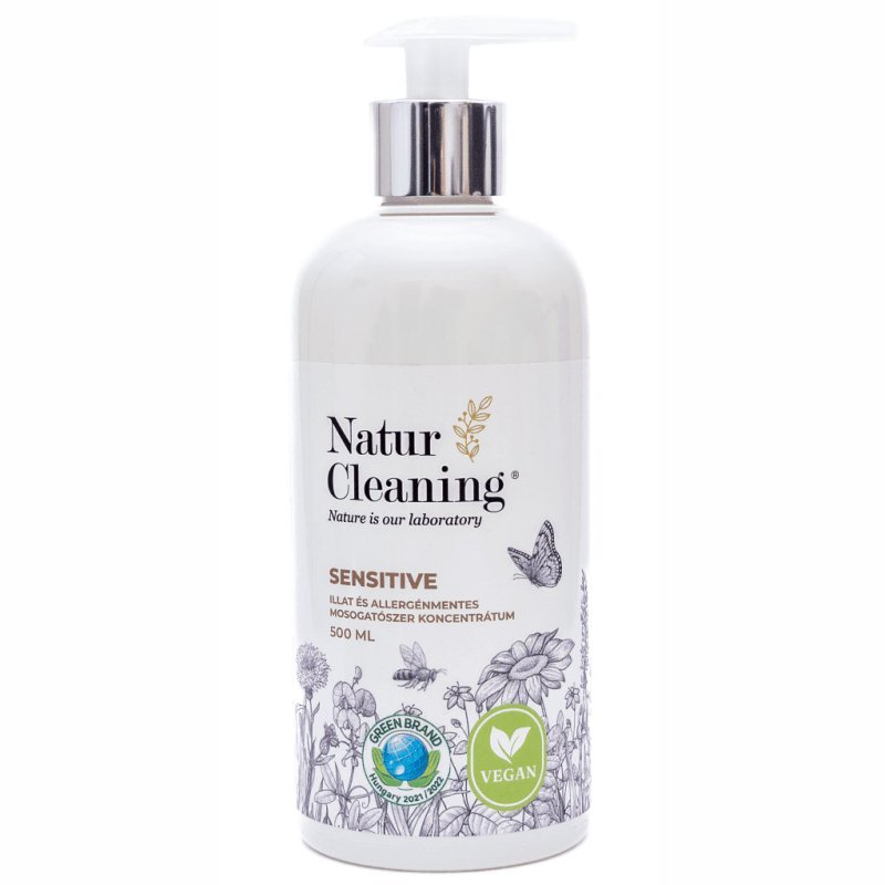 NaturCleaning Sensitive illat és allergénmentes, pumpás mosogatószer koncentrátum - 500ml 1 NaturCleaning Sensitive illat és allergénmentes, pumpás mosogatószer koncentrátum - 500ml