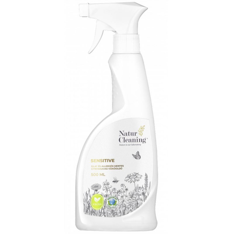 NaturCleaning Sensitive illat és allergén mentes citromsavas vízkőoldó - 500ml 1 NaturCleaning Sensitive illat és allergén mentes citromsavas vízkőoldó - 500ml