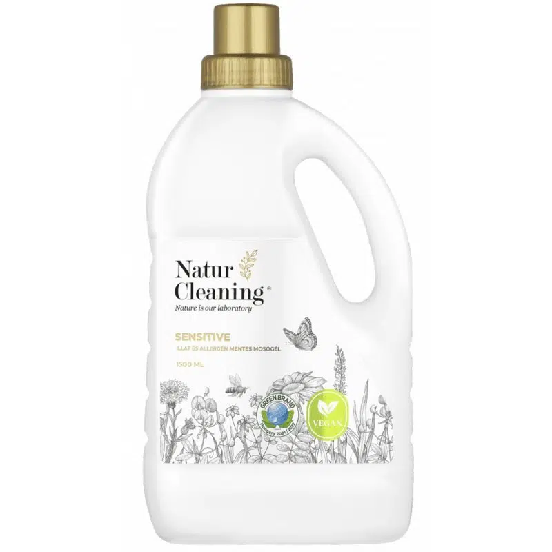NaturCleaning Sensitive Illat,- és allergénmentes mosógél - 1500ml 1 NaturCleaning Sensitive Illat,- és allergénmentes mosógél - 1500ml