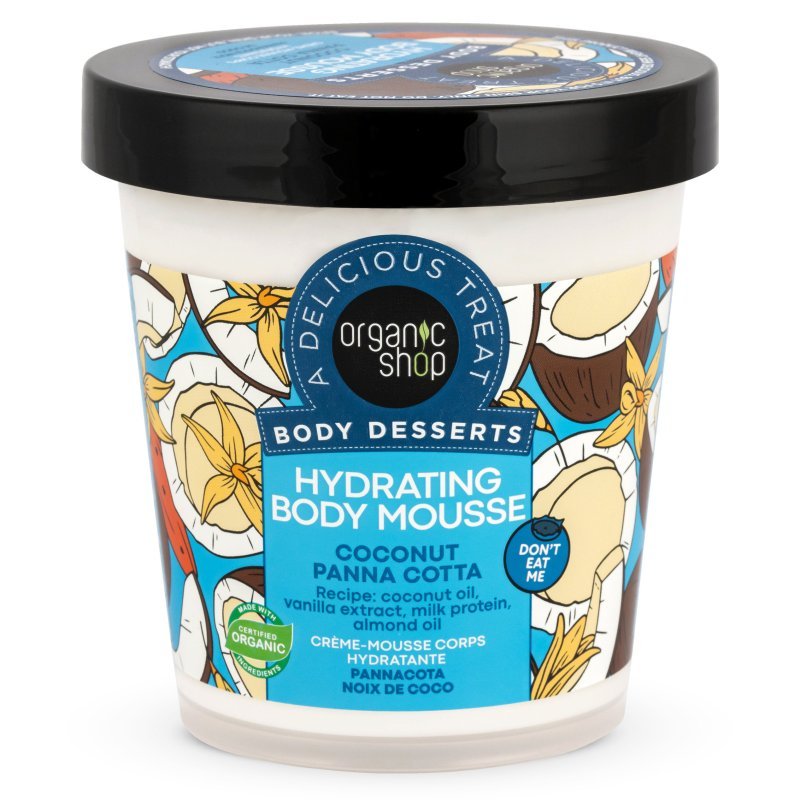 Organic Shop Hidratáló testápoló mousse ''Kókuszos Panna cotta'' - 450ml 1 Organic Shop Hidratáló testápoló mousse ''Kókuszos Panna cotta'' - 450ml