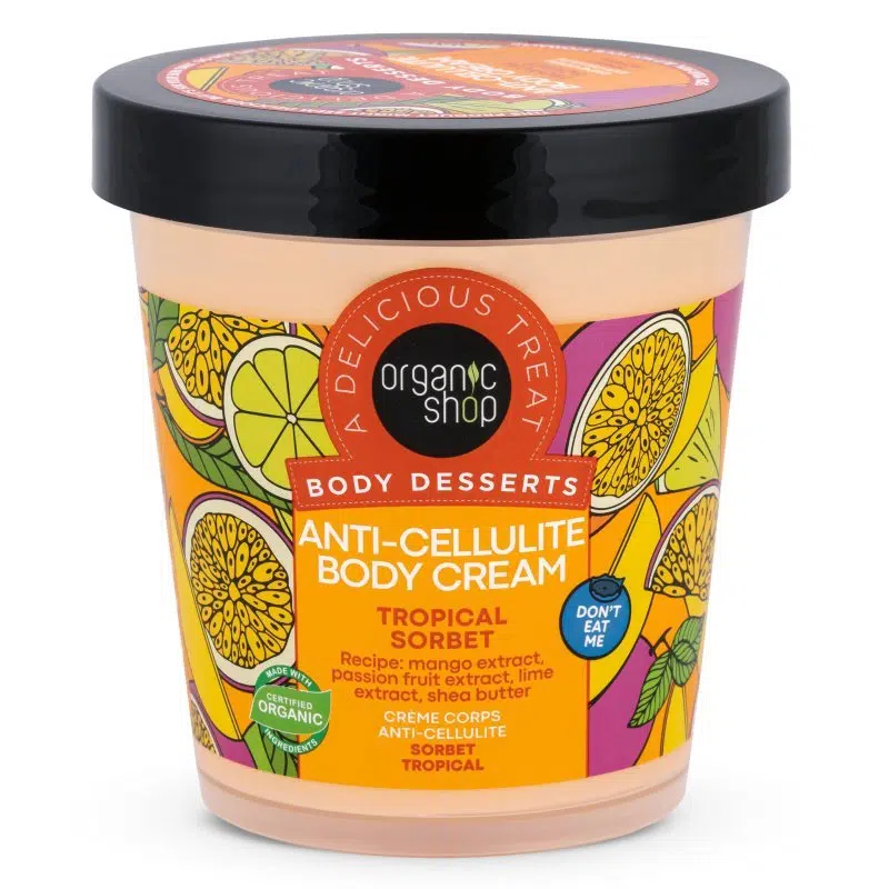 Organic Shop Testápoló krém narancsbőrre ''Trópusi sorbet'' - 450ml 1 Organic Shop Testápoló krém narancsbőrre ''Trópusi sorbet'' - 450ml