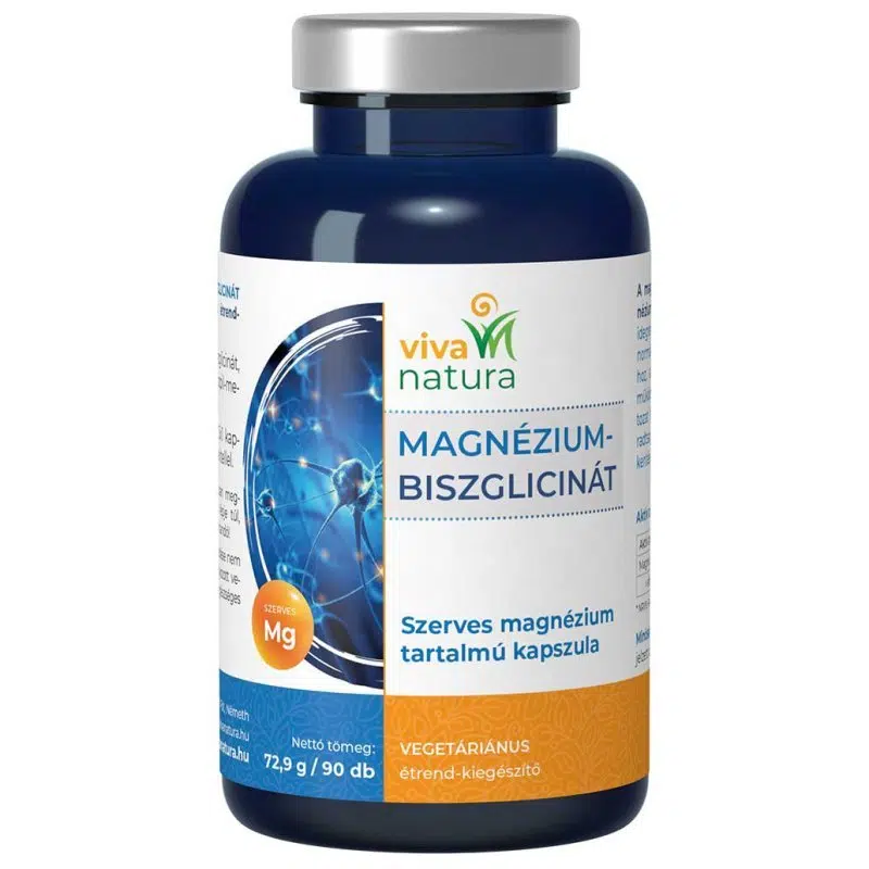 Viva Natura Magnézium-Biszglicinát kapszula - 90db 1 Viva Natura Magnézium-Biszglicinát kapszula - 90db