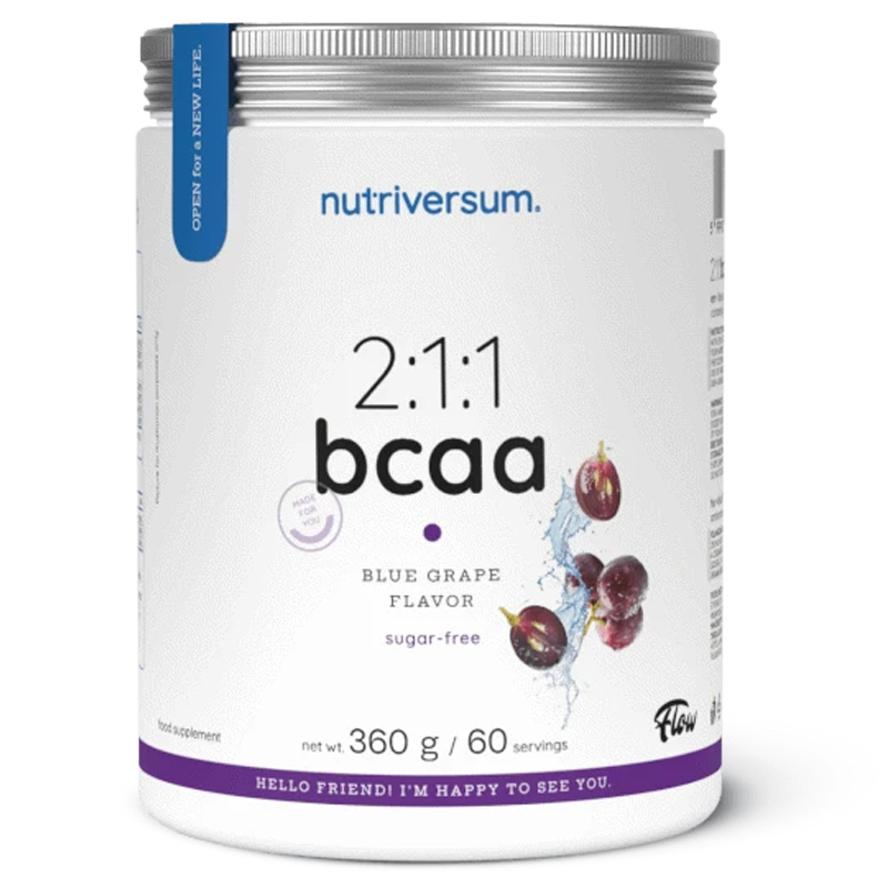 Nutriversum FLOW-2:1:1 BCAA kék szőlő sugar free - 360g 1 Nutriversum FLOW-2:1:1 BCAA kék szőlő sugar free - 360g