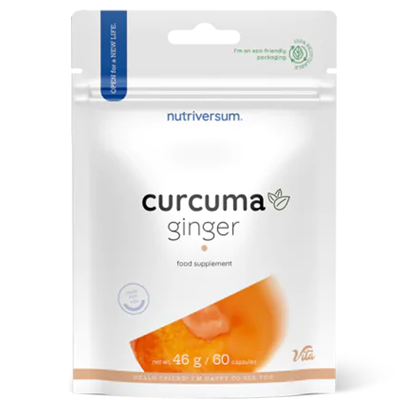 Nutriversum Curcuma Ginger (Kurkuma Gyömbér) kapszula - 60db 1 Nutriversum Curcuma Ginger (Kurkuma Gyömbér) kapszula - 60db