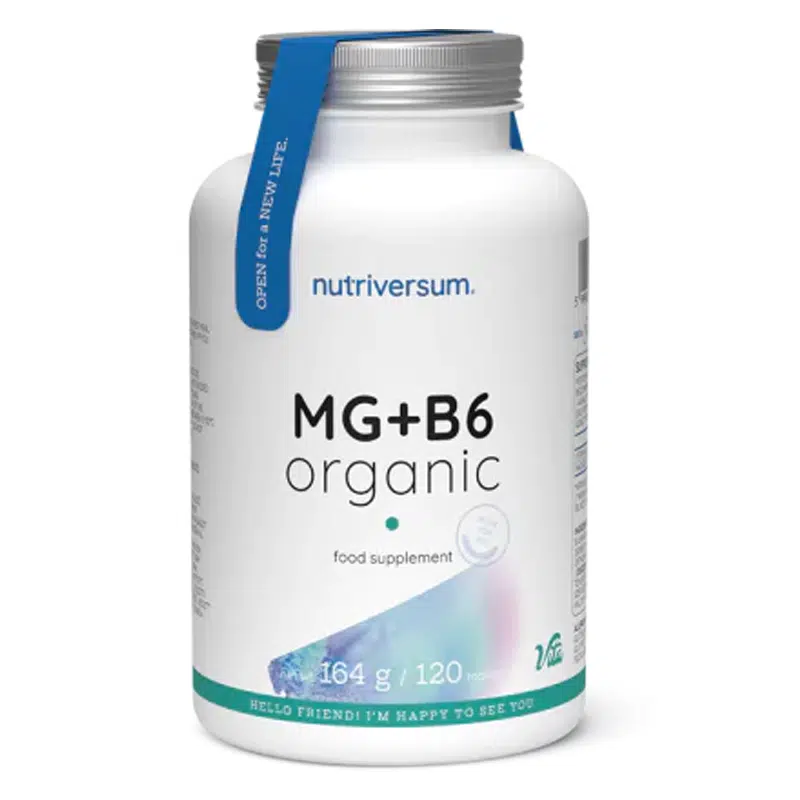 Nutriversum Magnézium+B6-vitamin Organic tabletta - 120db 1 Nutriversum Magnézium+B6-vitamin Organic tabletta - 120db