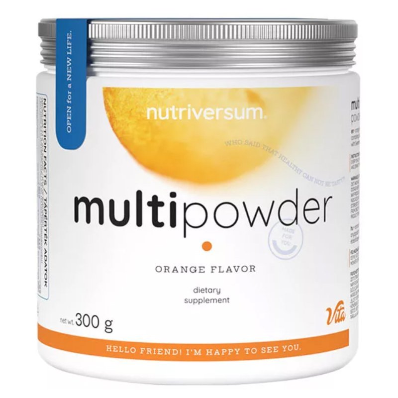 Nutriversum Multi Powder narancs ízű italpor - 300g 1 Nutriversum Multi Powder narancs ízű italpor - 300g