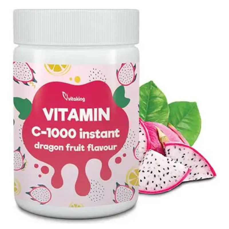 Vitaking Instant C-vitamin 1000mg sárkánygyümölcs ízű italpor - 150g 1 Vitaking Instant C-vitamin 1000mg sárkánygyümölcs ízű italpor - 150g
