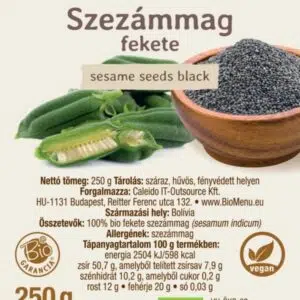 Biomenü Bio Fekete Szezámmag - 250g 3 Biomenü Bio Fekete Szezámmag - 250g - Image 2