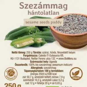 Biomenü Bio Szezámmag hántolatlan – 250g 3 Biomenü Bio Szezámmag hántolatlan – 250g - Image 2