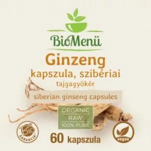 Biomenü Szibériai Ginzeng (Ginseng) kapszula - 60db 3 Biomenü Szibériai Ginzeng (Ginseng) kapszula - 60db - Image 2