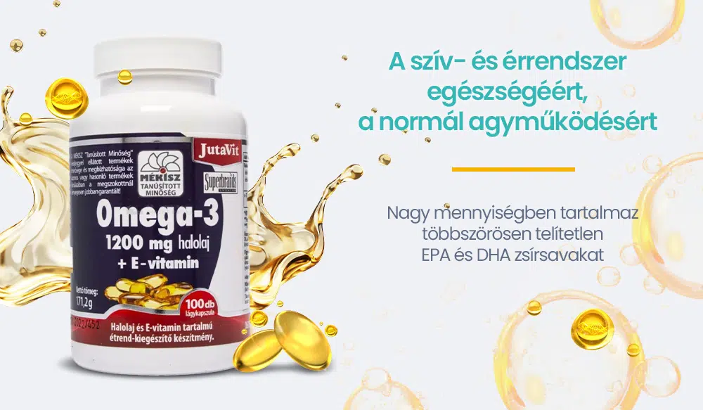 Jutavit Omega-3 + E-vitamin kapszula – 100db