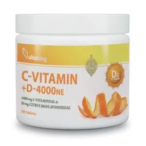Vitaking C+D C-vitamin 1000mg + D3-vitamin 4000NE tabletta - 200db 7 Vitaking C+D C-vitamin 1000mg + D3-vitamin 4000NE tabletta - 200db - Image 4