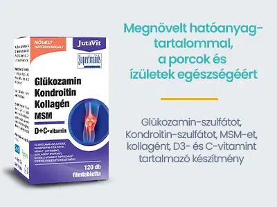 JutaVit Glükozamin + Kondroitin + Kollagén + MSM + D+C filmtabletta – 120db