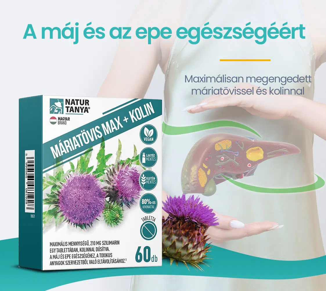 Natur Tanya Máriatövis Max + Kolin tabletta – 60db