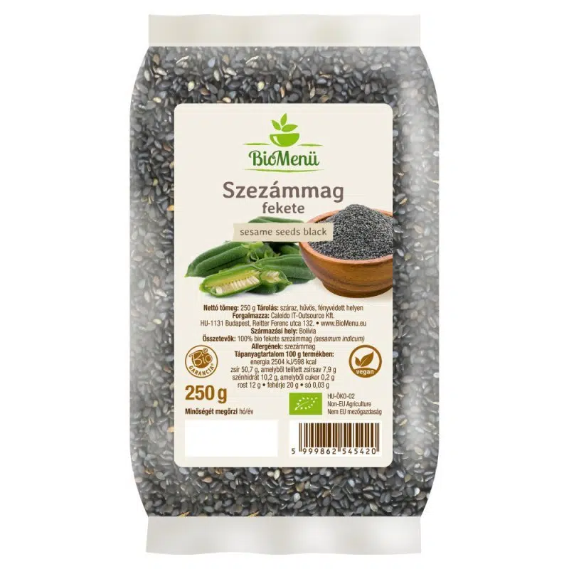 Biomenü Bio Fekete Szezámmag - 250g 1 Biomenü Bio Fekete Szezámmag - 250g
