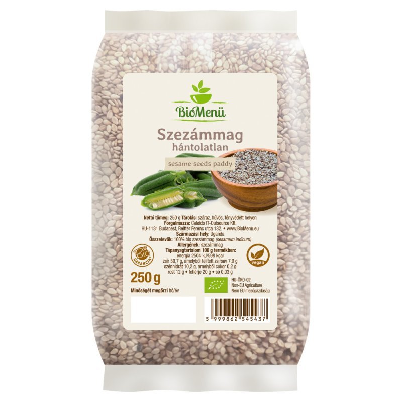 Biomenü Bio Szezámmag hántolatlan – 250g 1 Biomenü Bio Szezámmag hántolatlan - 250g