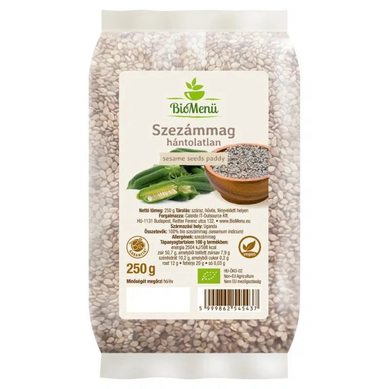 Biomenü Bio Szezámmag hántolatlan – 250g 1 Biomenü Bio Szezámmag hántolatlan - 250g