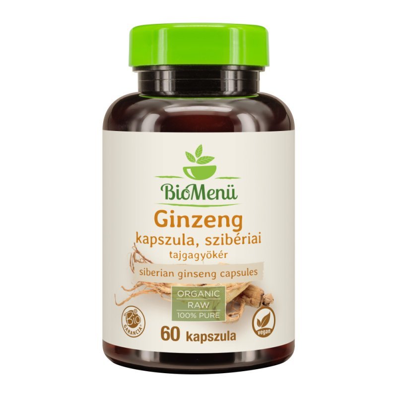 Biomenü Szibériai Ginzeng (Ginseng) kapszula - 60db 1 Biomenü Szibériai Ginzeng (Ginseng) kapszula - 60db