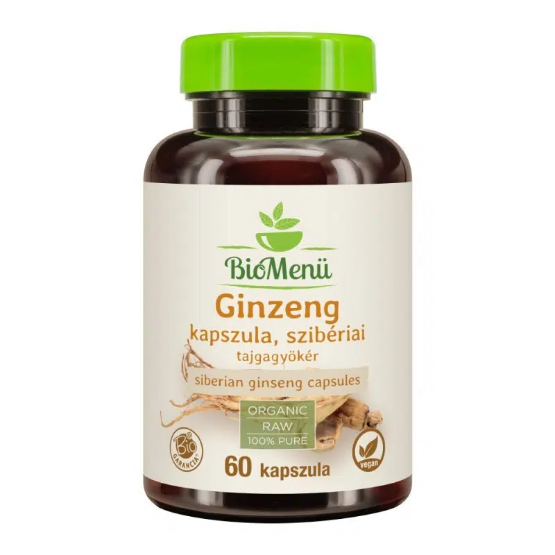 Biomenü Szibériai Ginzeng (Ginseng) kapszula - 60db 1 Biomenü Szibériai Ginzeng (Ginseng) kapszula - 60db