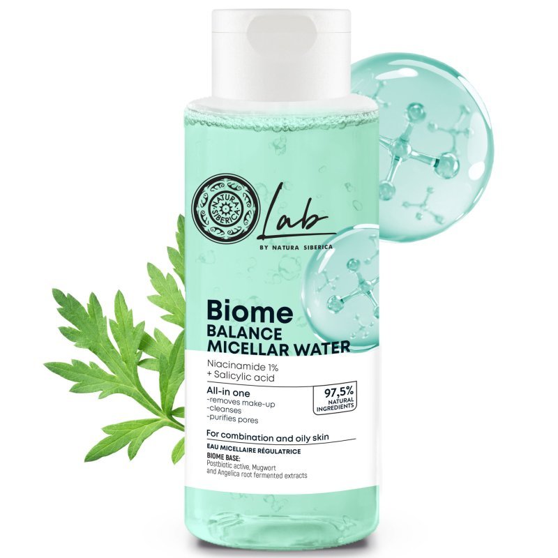 Natura Siberica Lab Biome Kiegyensúlyozó Micellás víz Niacinamid + Szalicilsav - 400ml 1 Natura Siberica Lab Biome Kiegyensúlyozó Micellás víz Niacinamid + Szalicilsav - 400ml