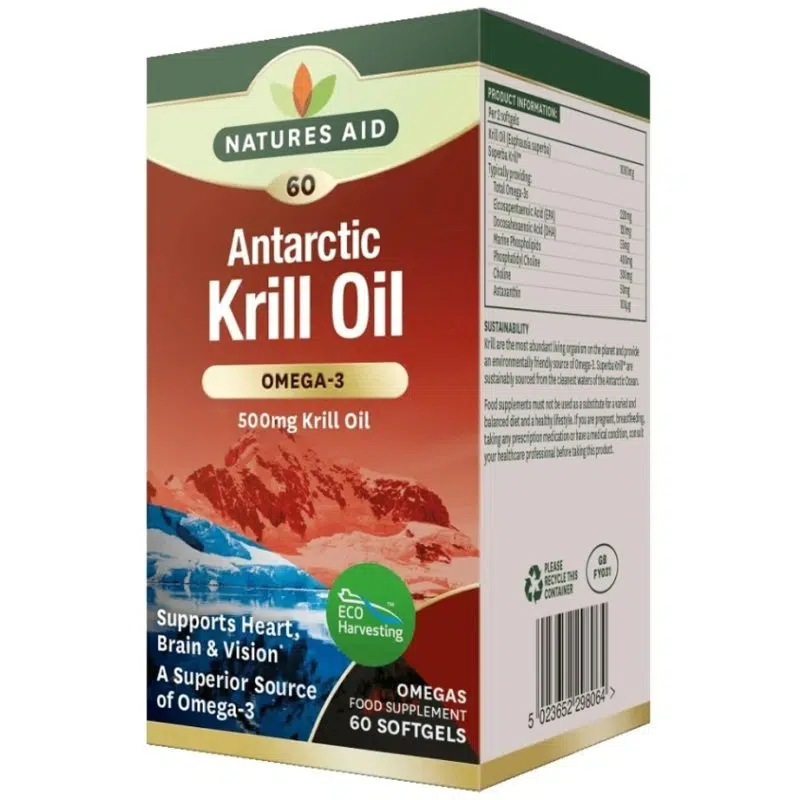 Natures Aid Krill Oil lágyzselatin kapszula - 60db 1 Natures Aid Krill Oil lágyzselatin kapszula - 60db