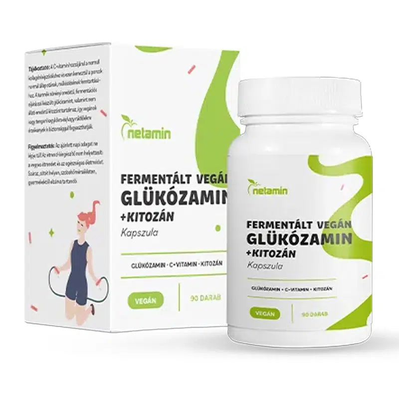 Netamin Fermentált Vegán Glükozamin + Kitozán kapszula - 90db 1 Netamin Fermentált Vegán Glükozamin + Kitozán kapszula - 90db