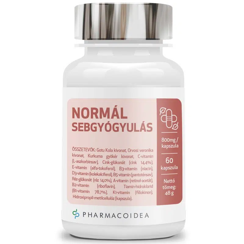 Pharmacoidea Normál sebgyógyulás kapszula - 60db 1 Pharmacoidea Normál sebgyógyulás kapszula - 60db
